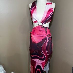 Abstract cut out dress